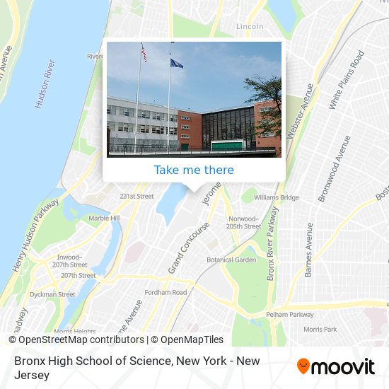 Mapa de Bronx High School of Science