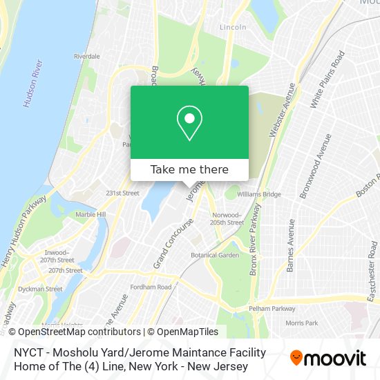 NYCT - Mosholu Yard / Jerome Maintance Facility Home of The (4) Line map