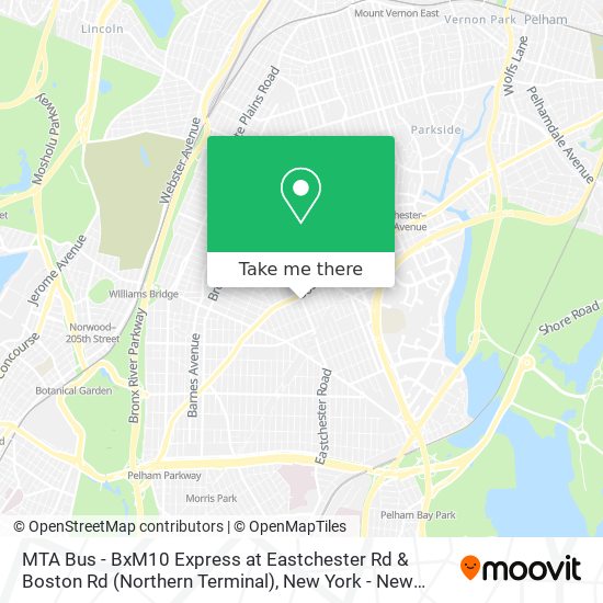 MTA Bus - BxM10 Express at Eastchester Rd & Boston Rd (Northern Terminal) map