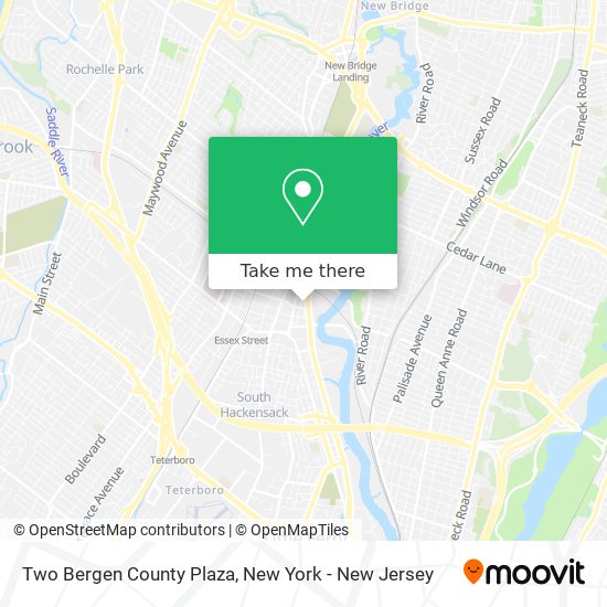 Two Bergen County Plaza map