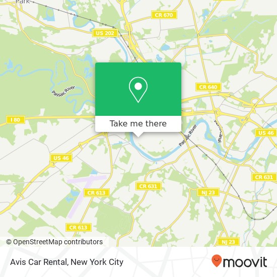 Avis Car Rental map