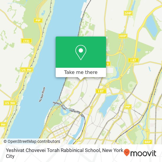 Mapa de Yeshivat Chovevei Torah Rabbinical School