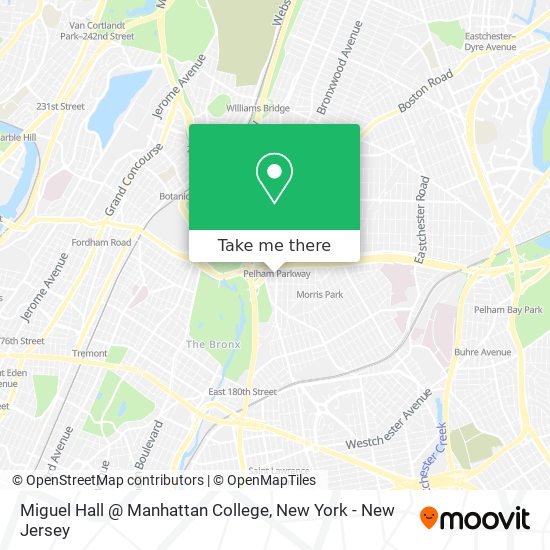 Mapa de Miguel Hall @ Manhattan College