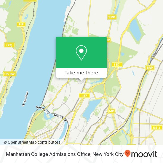 Manhattan College Admissions Office map