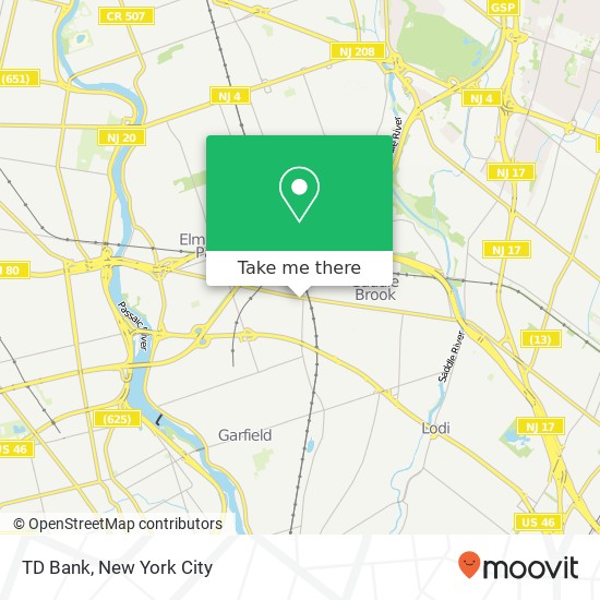 TD Bank map