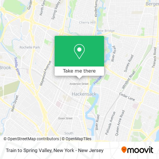 Train to Spring Valley map