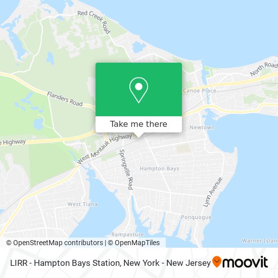 LIRR - Hampton Bays Station map