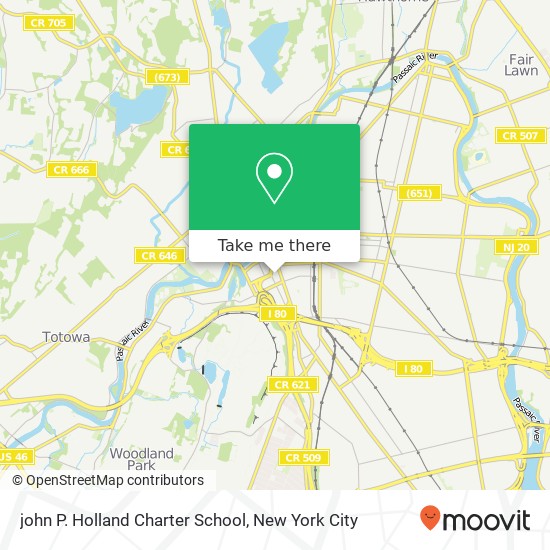 john P. Holland Charter School map