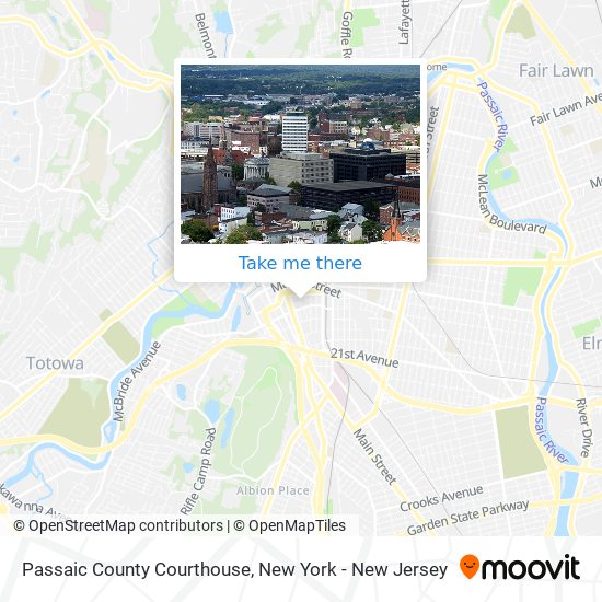 Passaic County Courthouse map