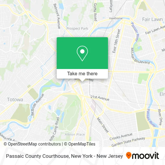 Passaic County Courthouse map