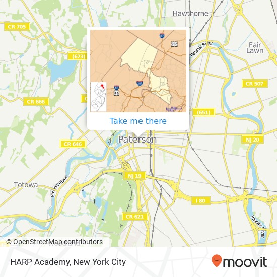 HARP Academy map