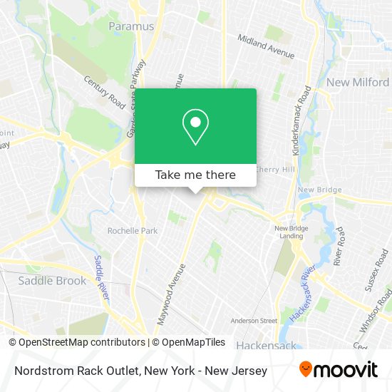 Nordstrom Rack Outlet map
