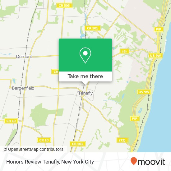 Honors Review Tenafly map