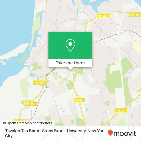 Mapa de Tavalon Tea Bar At Stony Brook University