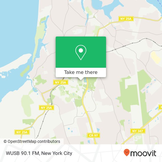 WUSB 90.1 FM map