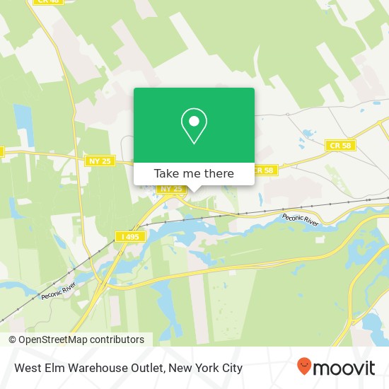 Mapa de West Elm Warehouse Outlet