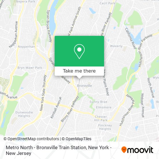 Metro North - Bronxville Train Station map