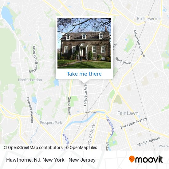 Mapa de Hawthorne, NJ