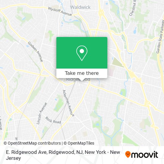E. Ridgewood Ave, Ridgewood, NJ map