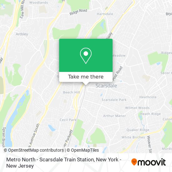 Metro North - Scarsdale Train Station map