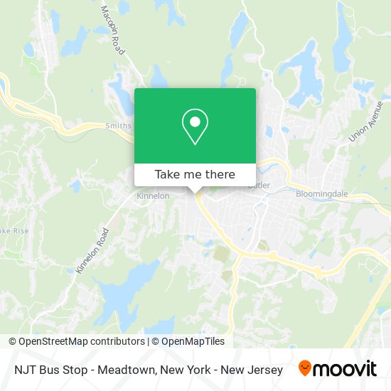 Mapa de NJT Bus Stop - Meadtown