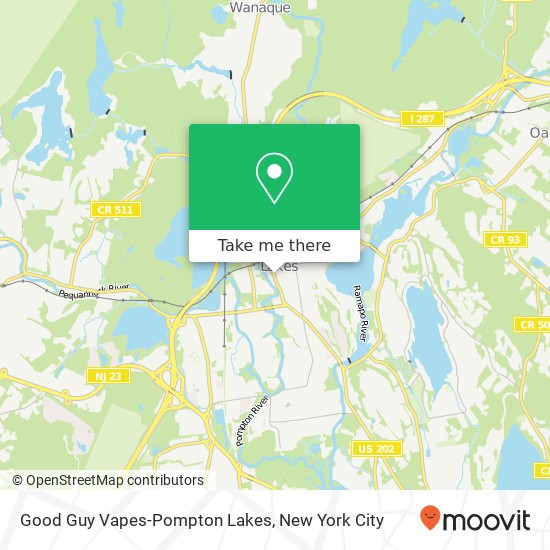 Mapa de Good Guy Vapes-Pompton Lakes