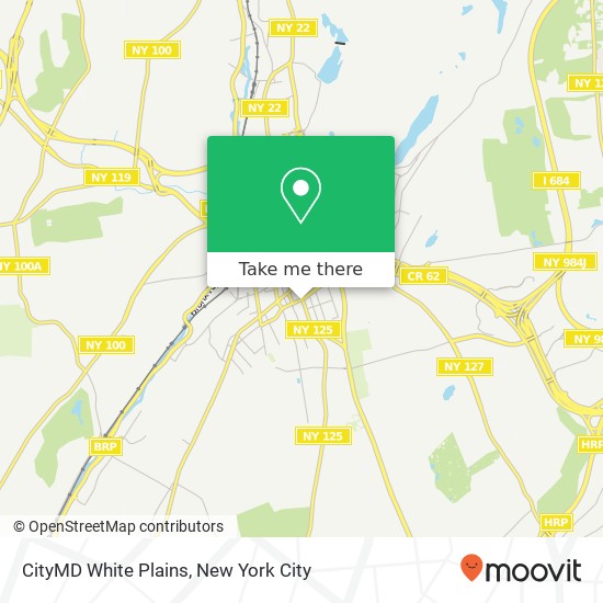 Mapa de CityMD White Plains