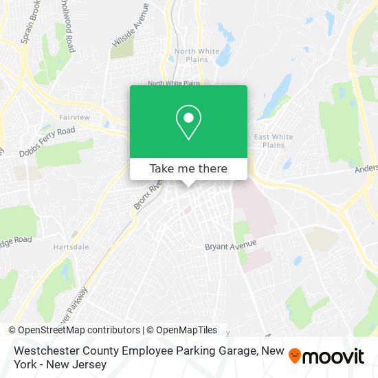 Westchester County Employee Parking Garage map