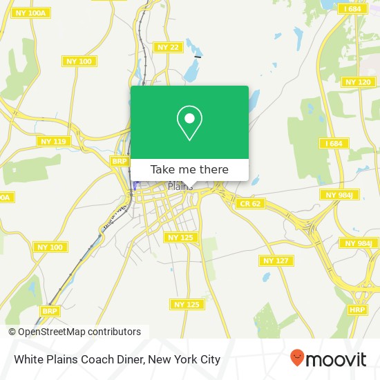 Mapa de White Plains Coach Diner