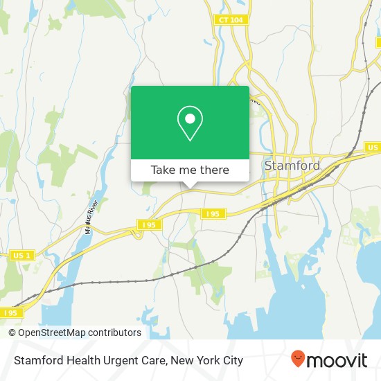 Mapa de Stamford Health Urgent Care