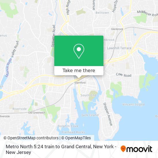 Mapa de Metro North 5:24 train to Grand Central