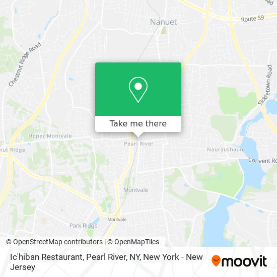 Mapa de Ic'hiban Restaurant, Pearl River, NY