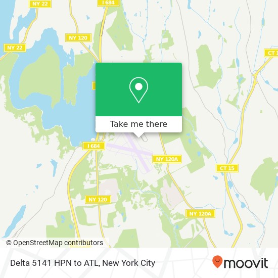 Delta 5141 HPN to ATL map