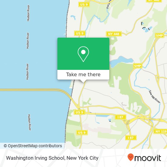Washington Irving School map