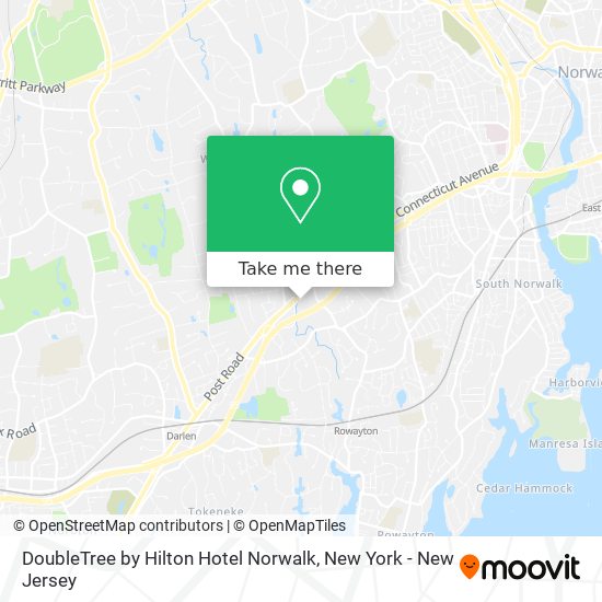DoubleTree by Hilton Hotel Norwalk map