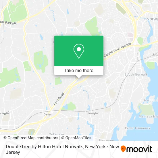 DoubleTree by Hilton Hotel Norwalk map