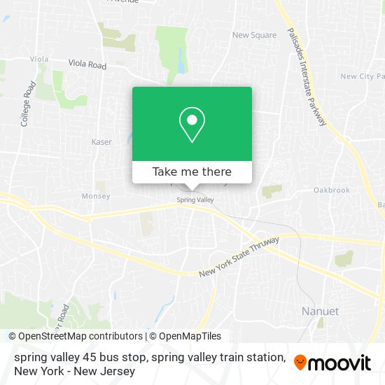 Mapa de spring valley 45 bus stop, spring valley train station