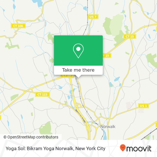 Yoga Sol: Bikram Yoga Norwalk map