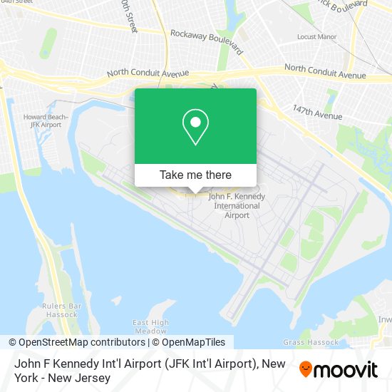 John F Kennedy Int'l Airport (JFK Int'l Airport) map