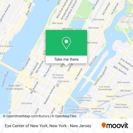 Mapa de Eye Center of New York