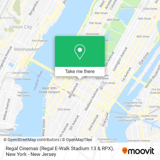 Mapa de Regal Cinemas (Regal E-Walk Stadium 13 & RPX)