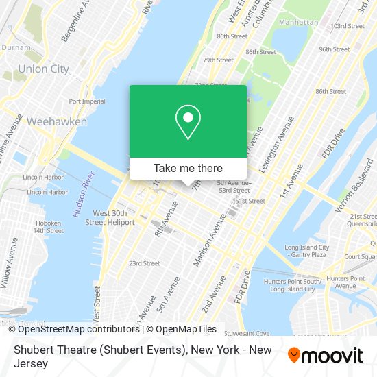 Mapa de Shubert Theatre (Shubert Events)