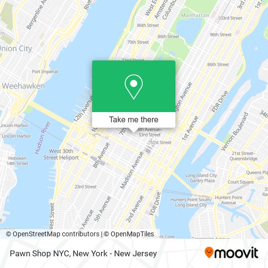 Mapa de Pawn Shop NYC