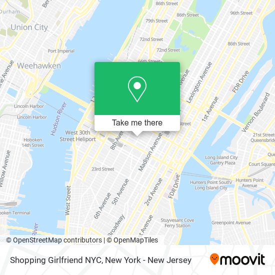 Shopping Girlfriend NYC map