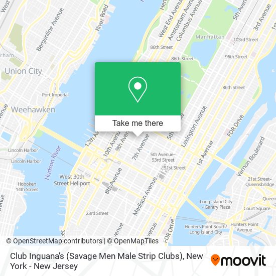 Club Inguana's (Savage Men Male Strip Clubs) map