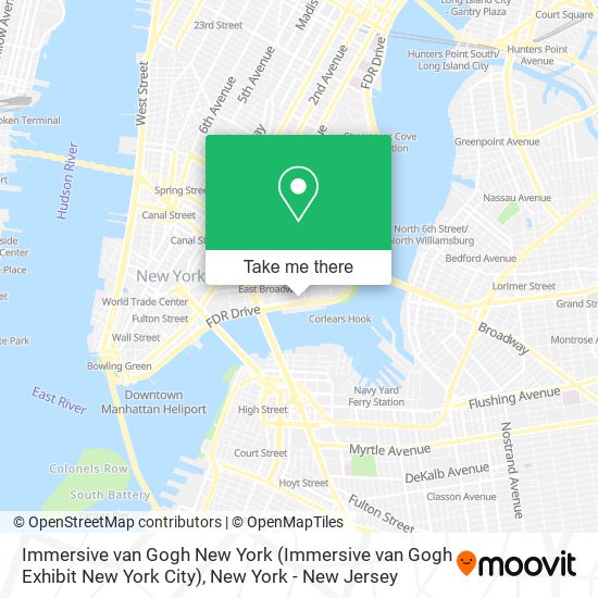 Immersive van Gogh New York (Immersive van Gogh Exhibit New York City) map