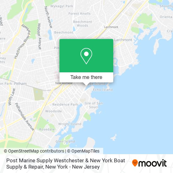 Mapa de Post Marine Supply Westchester & New York Boat Supply & Repair