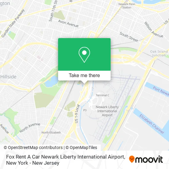 Fox Rent A Car Newark Liberty International Airport map