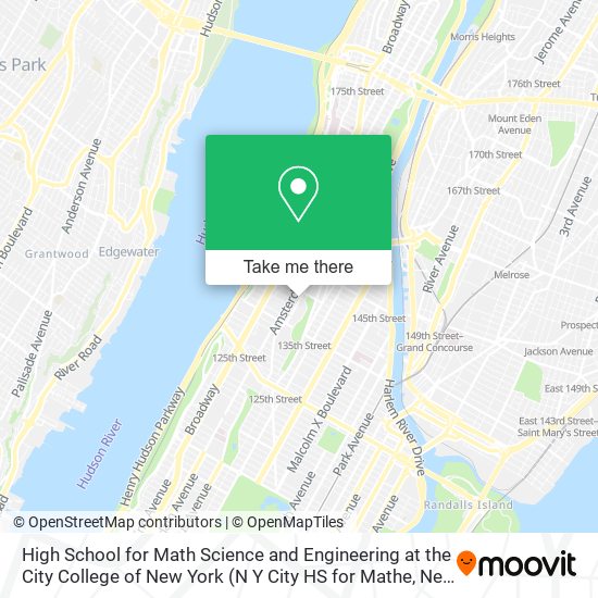 Mapa de High School for Math Science and Engineering at the City College of New York