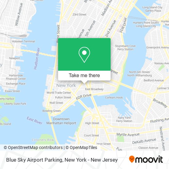 Blue Sky Airport Parking map